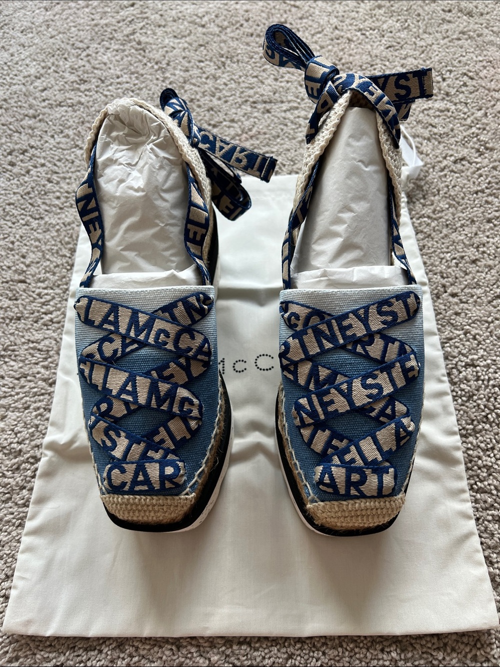 Stella McCartney Navy and Light Blue Espadrilles - Picture 1 of 4